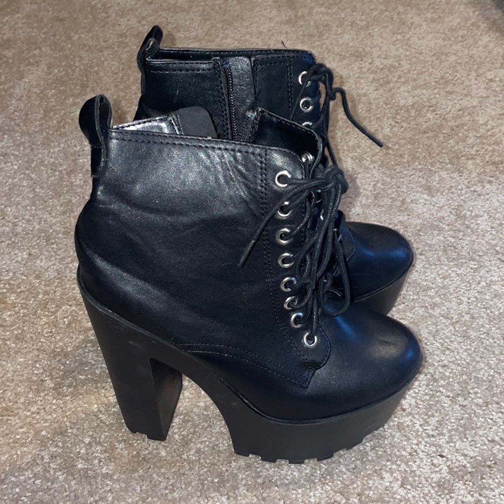 Platform boots, heels